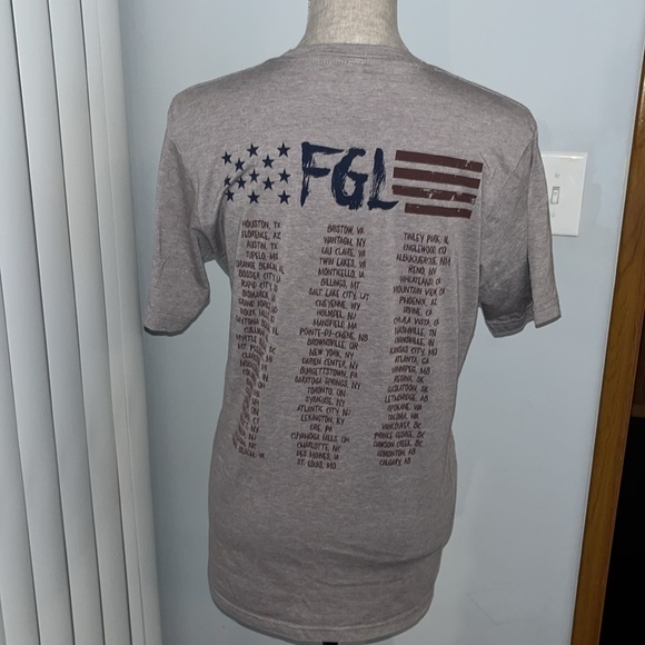 FGL Florida Georgia Line Concert Tour Band T-Shirt Tan Country Music Medium - Picture 4 of 7